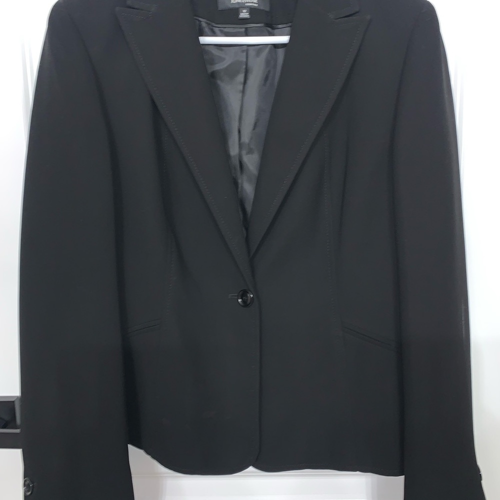Jones New York Black Single-Button Notch Lapel Blazer